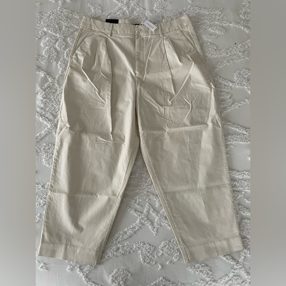 Banana Republic Factory Pants - Banana Republic Authentic Chino Pleated Crop Pant